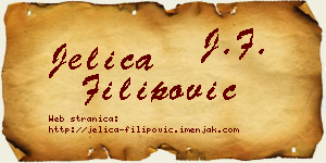 Jelica Filipović vizit kartica